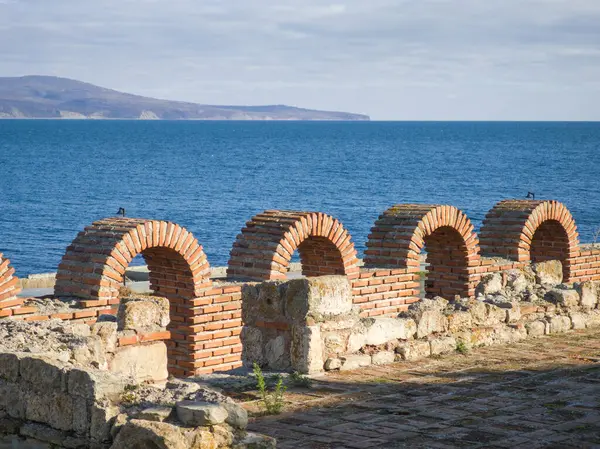 Bulgaristan 'ın Burgaz Bölgesi' nin Nessebar kentinin Büyüleyici Panoraması