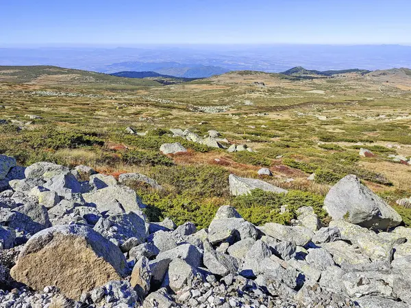 Bulgaristan 'ın Cherni Vrah zirvesi yakınlarındaki Vitosha Dağı' nın şaşırtıcı sonbahar manzarası