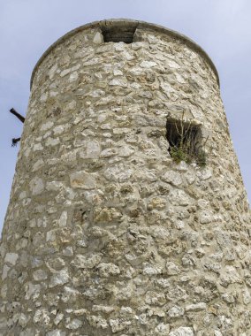 Yunanistan 'ın İyon Adaları' ndaki Agios Ioannis plajı yakınlarındaki Lefkada Panoraması