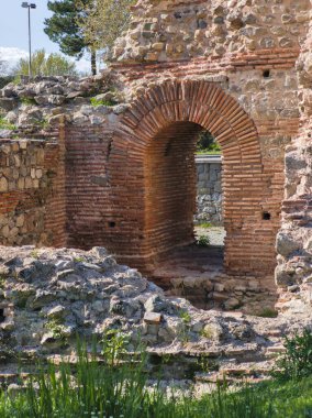 Bulgaristan 'ın Filibe Bölgesi Hisarya kasabası Diocletianopolis antik kentinde Roma tahkimatları harabeleri