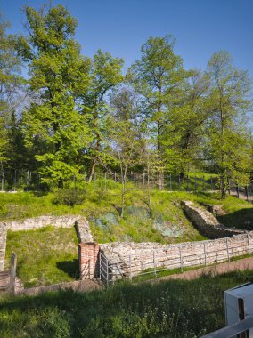 Ruins of Roman fortifications in ancient city of Diocletianopolis, town of Hisarya, Plovdiv Region, Bulgaria
