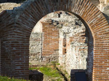 Ruins of Roman fortifications in ancient city of Diocletianopolis, town of Hisarya, Plovdiv Region, Bulgaria
