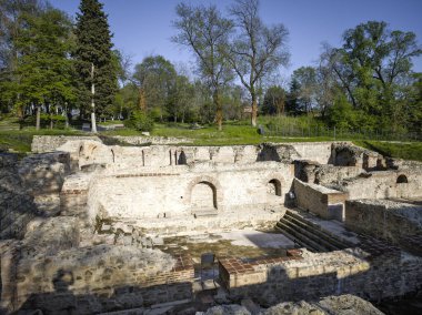 Ruins of Roman fortifications in ancient city of Diocletianopolis, town of Hisarya, Plovdiv Region, Bulgaria
