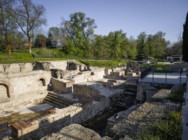 Ruins of Roman fortifications in ancient city of Diocletianopolis, town of Hisarya, Plovdiv Region, Bulgaria