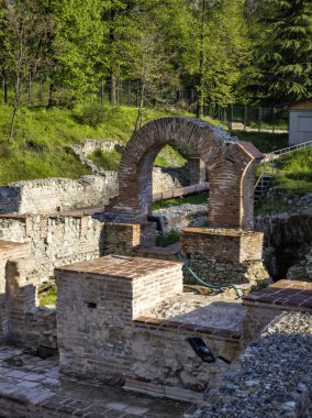 Ruins of Roman fortifications in ancient city of Diocletianopolis, town of Hisarya, Plovdiv Region, Bulgaria