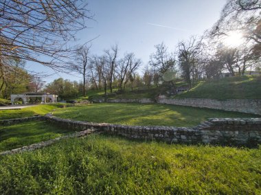 Ruins of Roman fortifications in ancient city of Diocletianopolis, town of Hisarya, Plovdiv Region, Bulgaria