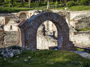 Ruins of Roman fortifications in ancient city of Diocletianopolis, town of Hisarya, Plovdiv Region, Bulgaria