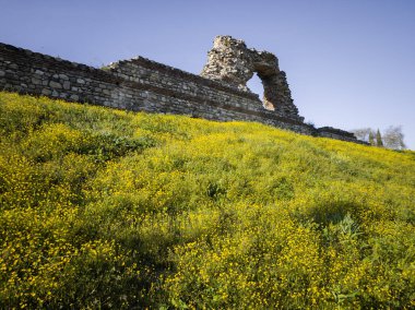 Ruins of Roman fortifications in ancient city of Diocletianopolis, town of Hisarya, Plovdiv Region, Bulgaria