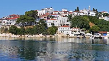 Skiathos Town, Sporades, Thessaly, Yunanistan 'ın Muhteşem Panoraması
