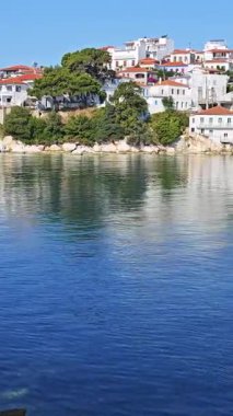 Skiathos Town, Sporades, Thessaly, Yunanistan 'ın Muhteşem Panoraması
