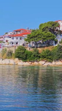 Skiathos Town, Sporades, Thessaly, Yunanistan 'ın Muhteşem Panoraması