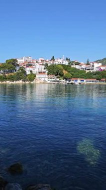 Skiathos Town, Sporades, Thessaly, Yunanistan 'ın Muhteşem Panoraması