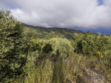Lefkada Dağı, İyon Adaları, Yunanistan 'ın Muhteşem Bahar Manzarası