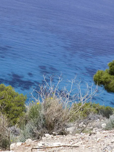 Pefkoulia plajı yakınlarındaki Lefkada 'nın muhteşem manzarası, İyon Adaları, Yunanistan