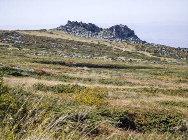 Bulgaristan 'ın Cherni Vrah zirvesi yakınlarındaki Vitosha Dağı' nın şaşırtıcı sonbahar manzarası