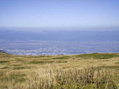 Bulgaristan 'ın Cherni Vrah zirvesi yakınlarındaki Vitosha Dağı' nın şaşırtıcı sonbahar manzarası