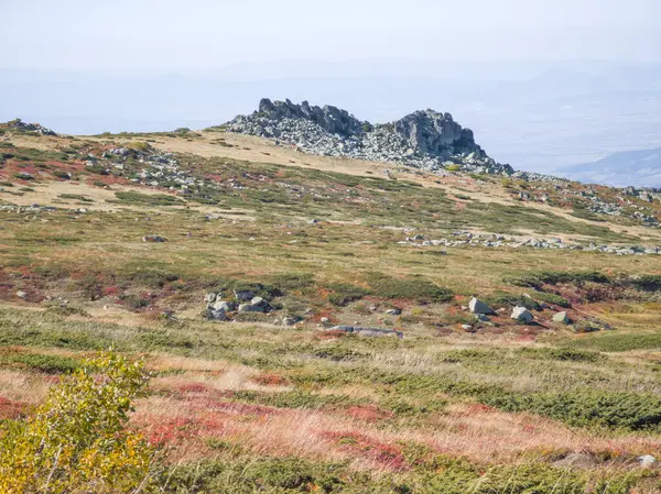 Bulgaristan 'ın Cherni Vrah zirvesi yakınlarındaki Vitosha Dağı' nın şaşırtıcı sonbahar manzarası