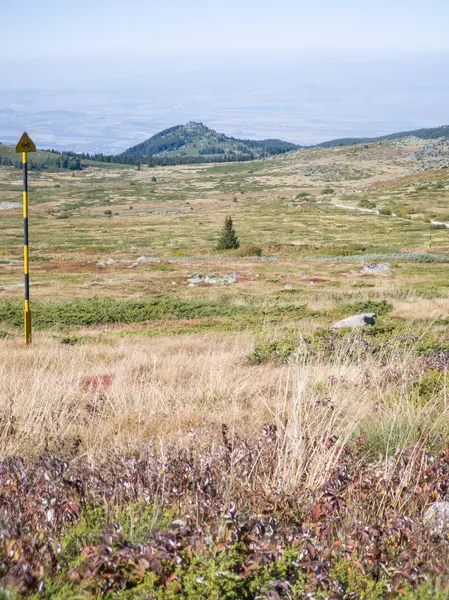 Bulgaristan 'ın Cherni Vrah zirvesi yakınlarındaki Vitosha Dağı' nın şaşırtıcı sonbahar manzarası