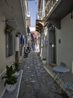 Eski Skiathos, Sporades, Thessaly, Yunanistan 'ın muhteşem manzarası