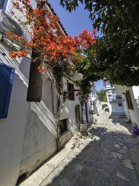 Eski Skiathos, Sporades, Thessaly, Yunanistan 'ın muhteşem manzarası