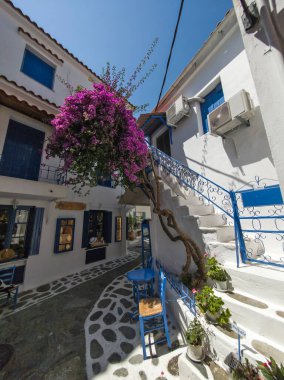 Eski Skiathos, Sporades, Thessaly, Yunanistan 'ın muhteşem manzarası