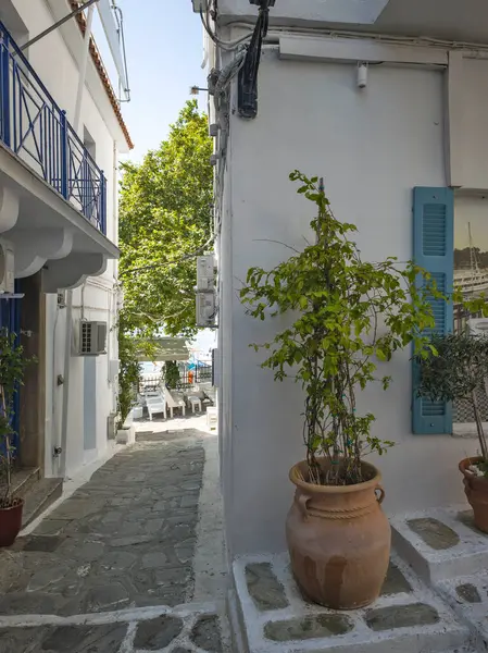 Eski Skiathos, Sporades, Thessaly, Yunanistan 'ın muhteşem manzarası