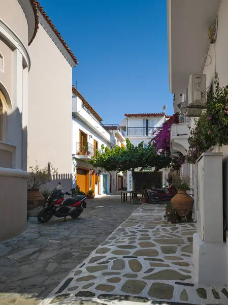 Eski Skiathos, Sporades, Thessaly, Yunanistan 'ın muhteşem manzarası