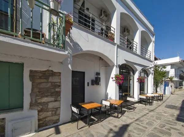 Eski Skiathos, Sporades, Thessaly, Yunanistan 'ın muhteşem manzarası