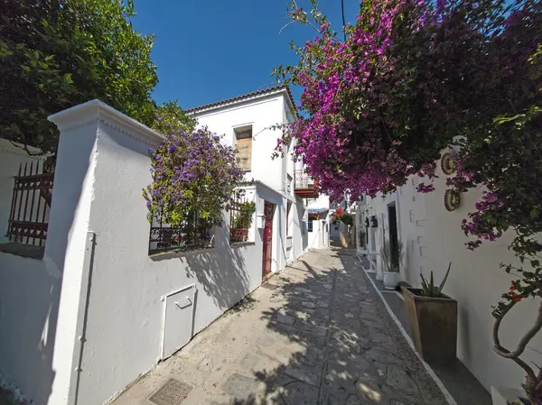 Eski Skiathos, Sporades, Thessaly, Yunanistan 'ın muhteşem manzarası