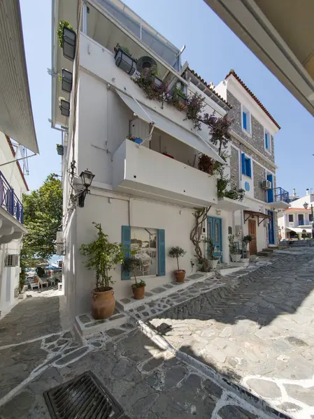 Eski Skiathos, Sporades, Thessaly, Yunanistan 'ın muhteşem manzarası