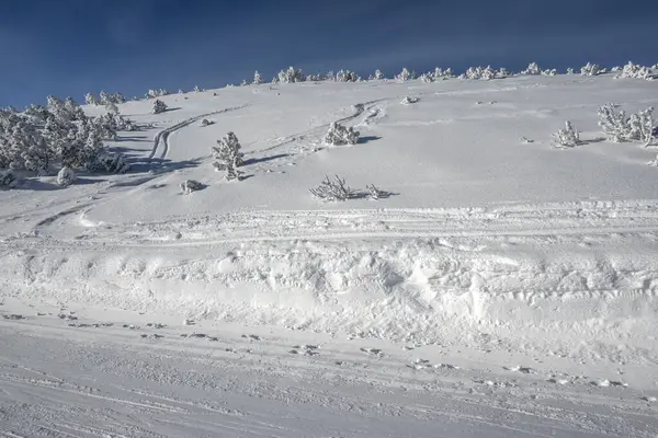 Bulgaristan 'ın Musala zirvesi yakınlarındaki Rila Dağı' nın İnanılmaz Kış Manzarası