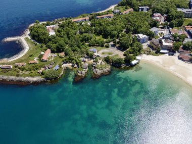 Bulgaristan 'ın Burgaz Bölgesi' ndeki Atliman Sahili ve Kiten yakınlarındaki Karadeniz Sahil manzarası