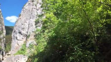 Bulgaristan 'ın Tran kenti yakınlarındaki Erma Nehri Boğazı' nın şaşırtıcı yaz manzarası