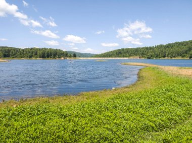 Sırbistan 'ın Vlasina Gölü' nün Muhteşem Yaz Panoraması