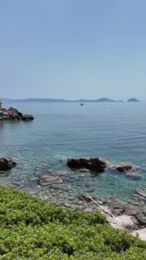 Atina, Sporades, Teselya ve Yunanistan 'ın inanılmaz kıyı şeridi manzarası