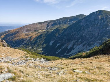 Amazing Autumn Landscape of Rila Mountain near Malyovitsa peak, Bulgaria