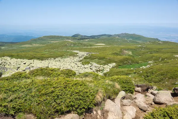 Bulgaristan 'ın Cherni Vrah kenti yakınlarındaki Vitosha Dağı' nın Bahar Manzarası