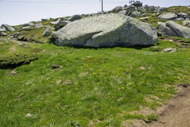 Bulgaristan 'ın Cherni Vrah kenti yakınlarındaki Vitosha Dağı' nın Bahar Manzarası
