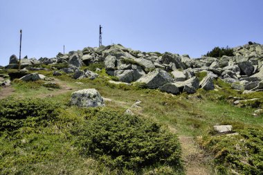 Bulgaristan 'ın Cherni Vrah kenti yakınlarındaki Vitosha Dağı' nın Bahar Manzarası