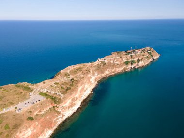 Bulgaristan 'ın Dobrich Bölgesi, Kaliakra Burnu' nun hava manzarası