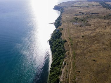Bulgaristan 'ın Dobrich Bölgesi, Kaliakra Burnu' nun hava manzarası