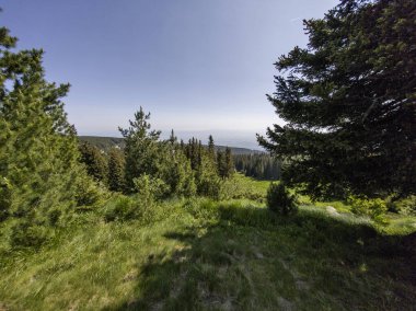 Bulgaristan 'ın Vitosha Dağı' nın Muhteşem Bahar Panoraması