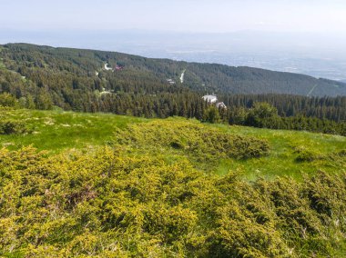 Bulgaristan 'ın Vitosha Dağı' nın Muhteşem Bahar Panoraması