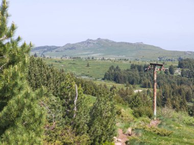 Bulgaristan 'ın Vitosha Dağı' nın Muhteşem Bahar Panoraması