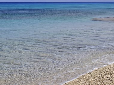 Yunanistan 'ın İyon Adaları' ndaki Agios Ioannis plajı yakınlarındaki Lefkada Panoraması