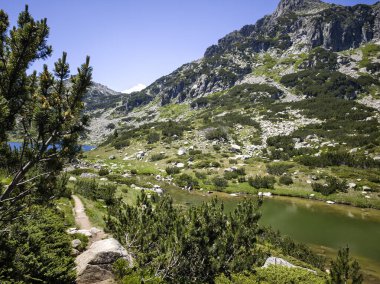 Bulgaristan 'ın Popovo Gölü yakınlarındaki Pirin Dağı' nın İnanılmaz Yaz Manzarası