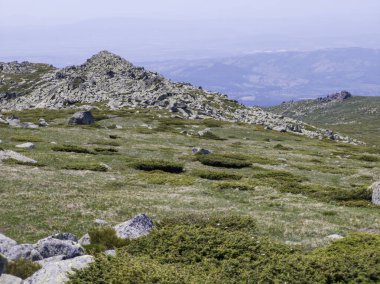 Bulgaristan 'ın Vitosha Dağı' nın Muhteşem Bahar Panoraması