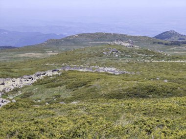 Bulgaristan 'ın Vitosha Dağı' nın Muhteşem Bahar Panoraması