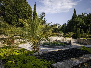 Bulgaristan 'ın Dobrich bölgesinin Balchik kentindeki Botanik Bahçesi' nin inanılmaz manzarası