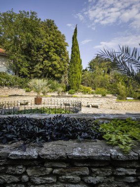 Bulgaristan 'ın Dobrich bölgesinin Balchik kentindeki Botanik Bahçesi' nin inanılmaz manzarası